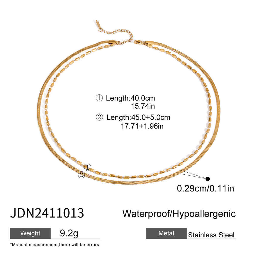 Designer for Women Layered Titanium Necklace Non-Fad Jewelry Light High-End Clavicle Chain Stainless Steel Accessories