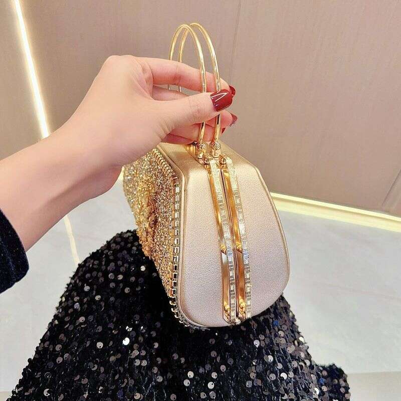 New Handbag for Women's Cheongsam, Celebrity Water Dia Handbag, Single Shoulder Diagonal Straddle Banquet Bag