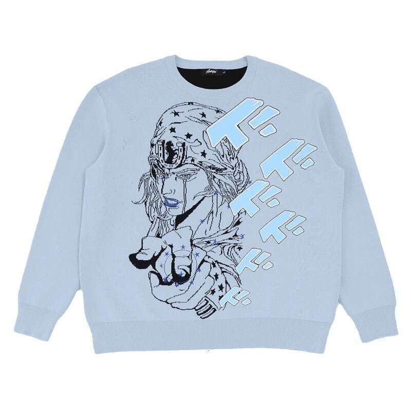 Trendy Fashion Knitted Sweater Autumn Winter Gothic Dark Print Y2K