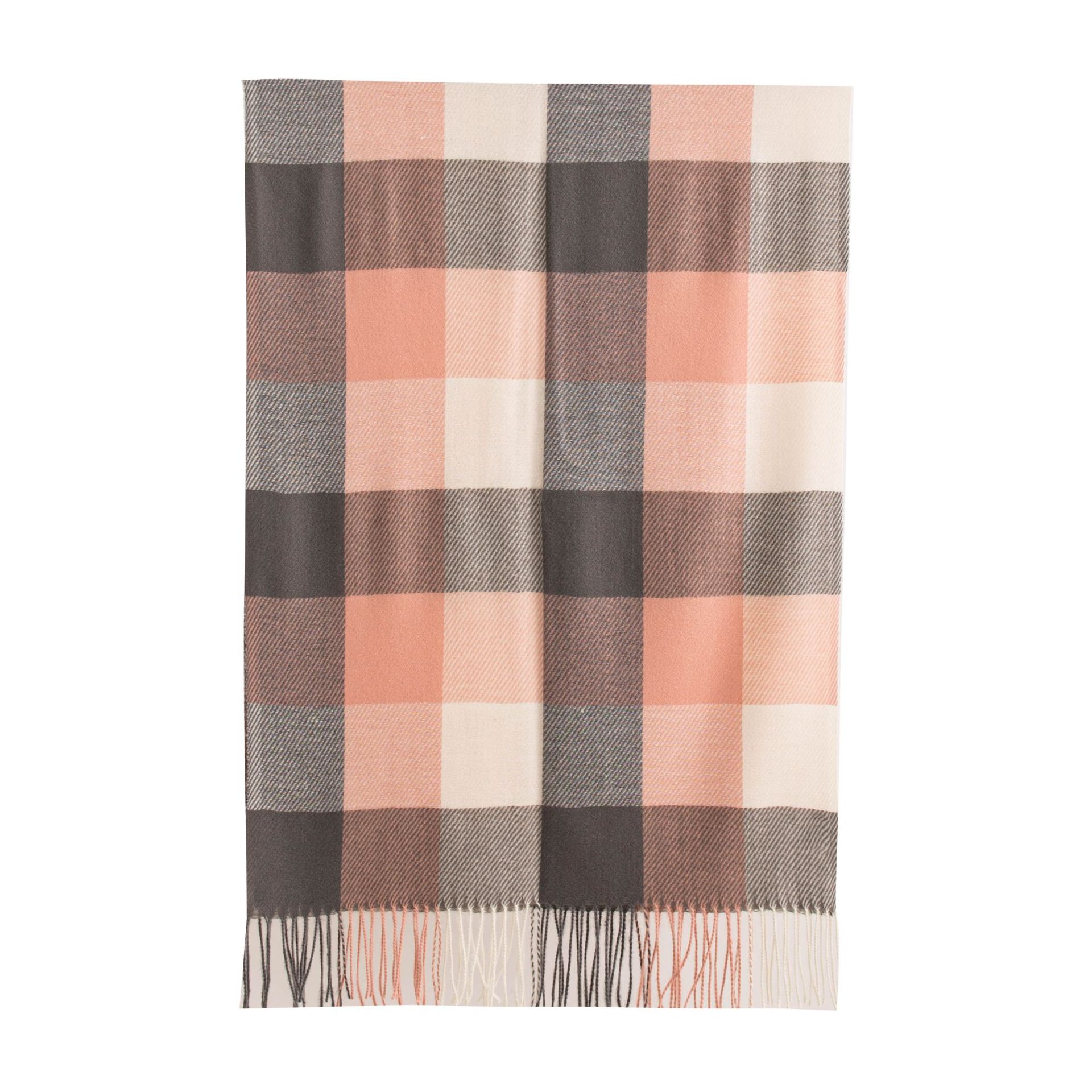 K1659 Winter new plaid scarf printed tassel imitation cashmere scarf fashionable sweet shawl medium length thick warm neck scarf