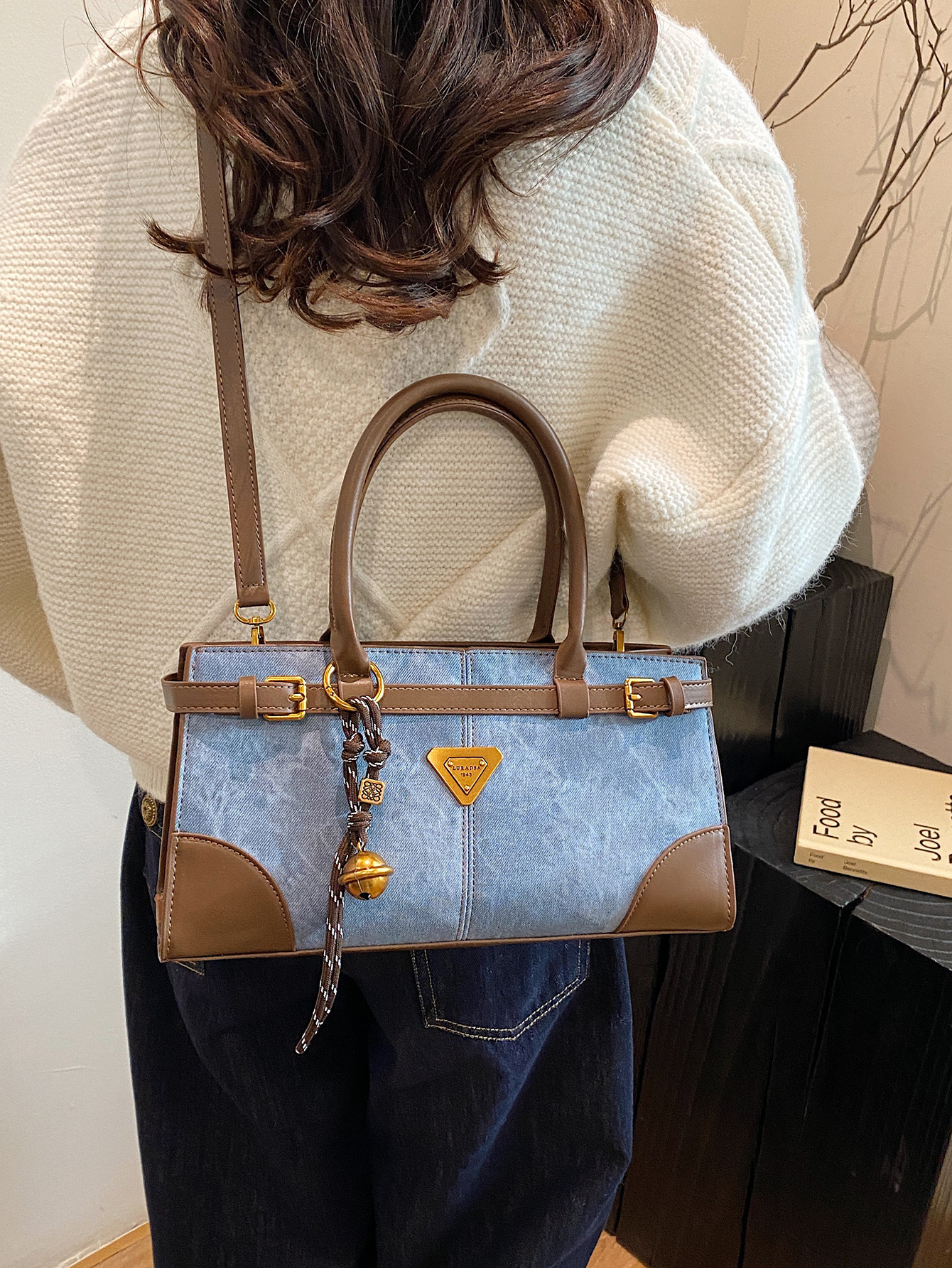 Women's Stylish and Casual Handheld Briefcase 2025 Winter New Retro and High - end Single - shoulder Bag Korean - style Trendy Women's Bag