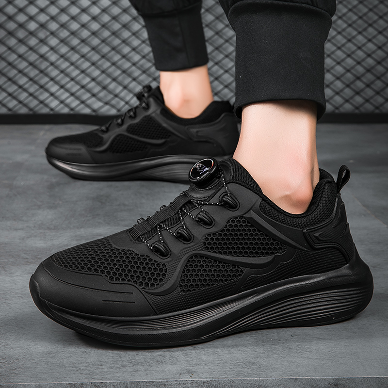 Outdoor training hiking lightweight casual running automatic buckle men's shoes, anti-slip and puncture-proof work shoes