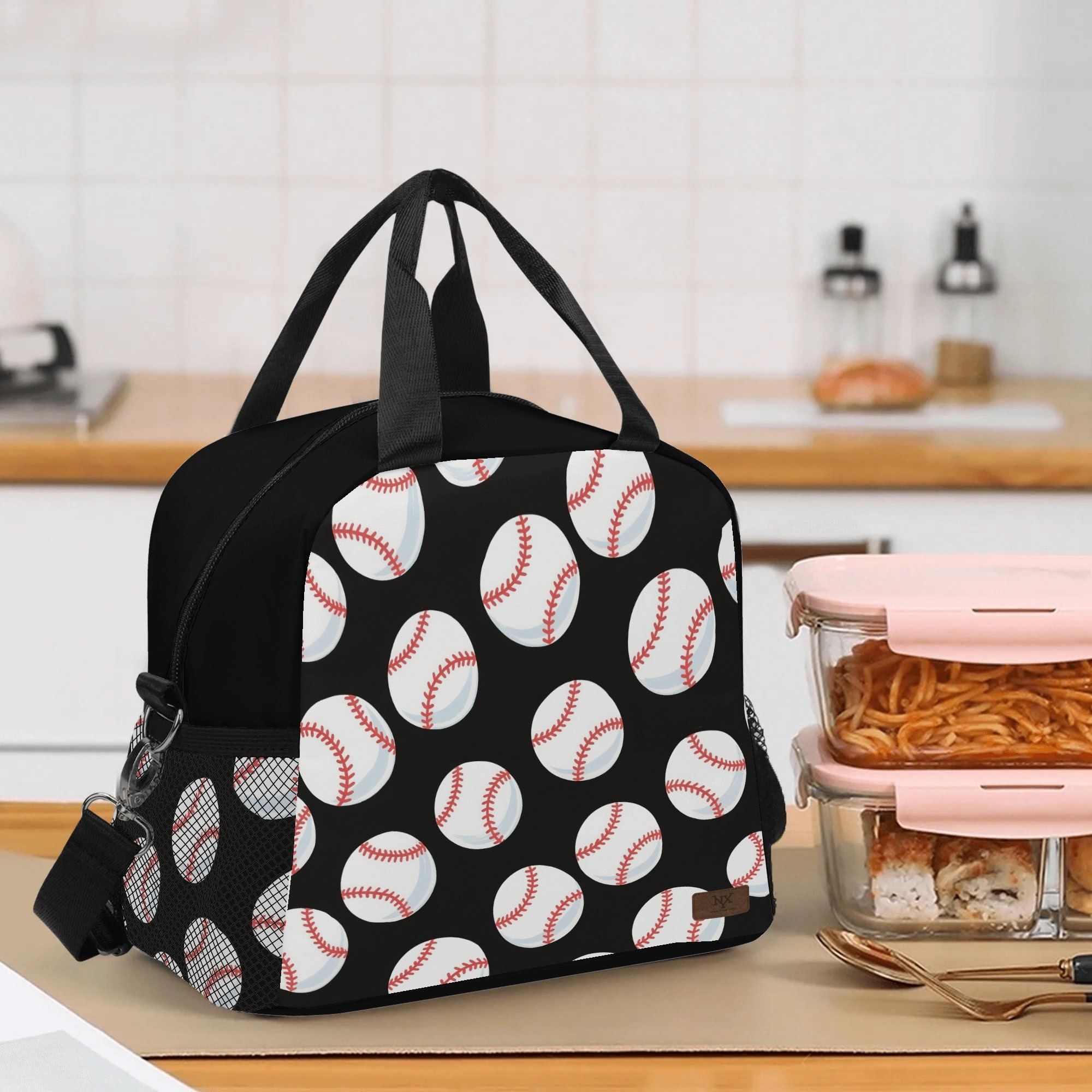 NXY higher quality baseball pattern Lunch Bag the tote bag designer bag Women Polyester shoulder bag luxury bag handbag womens fashion classic totes b