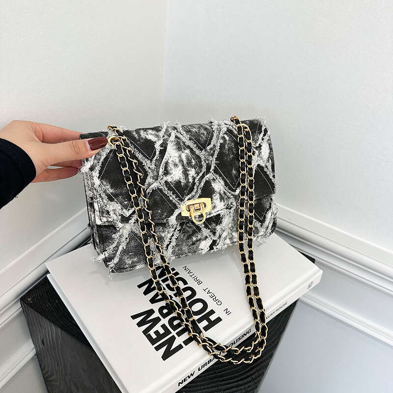 2025 Designer bag Luxury bag New Denim Square Underarm Single Shoulder Crossbody Chain Bag Handbag For Women Trendy
