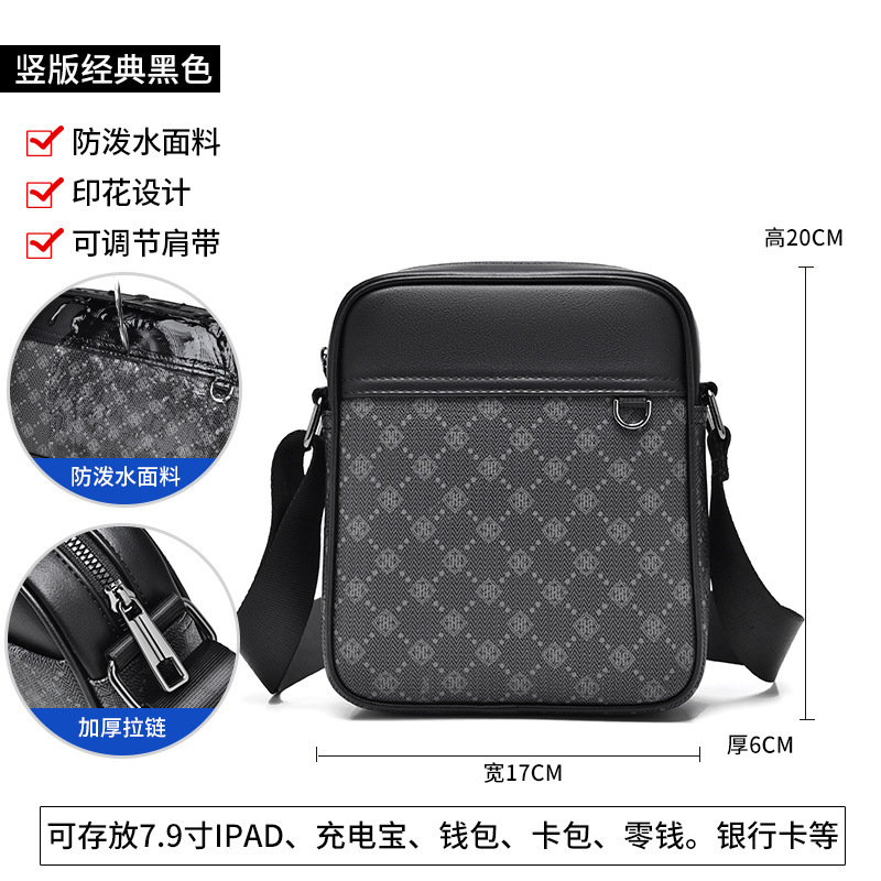 Luxury Brand Designer Bag Printed Single Shoulder Bag Men's Casual Crossbody Bag Small Square Bag Commuting Multifunctional Backpack Crossbody Ba