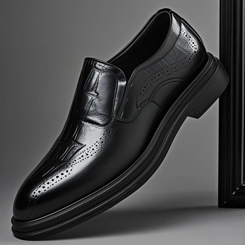 Mens Casual Business Formal Leather Oxfords Shoes Male Wedding Party Office Gentleman Shoes 250814