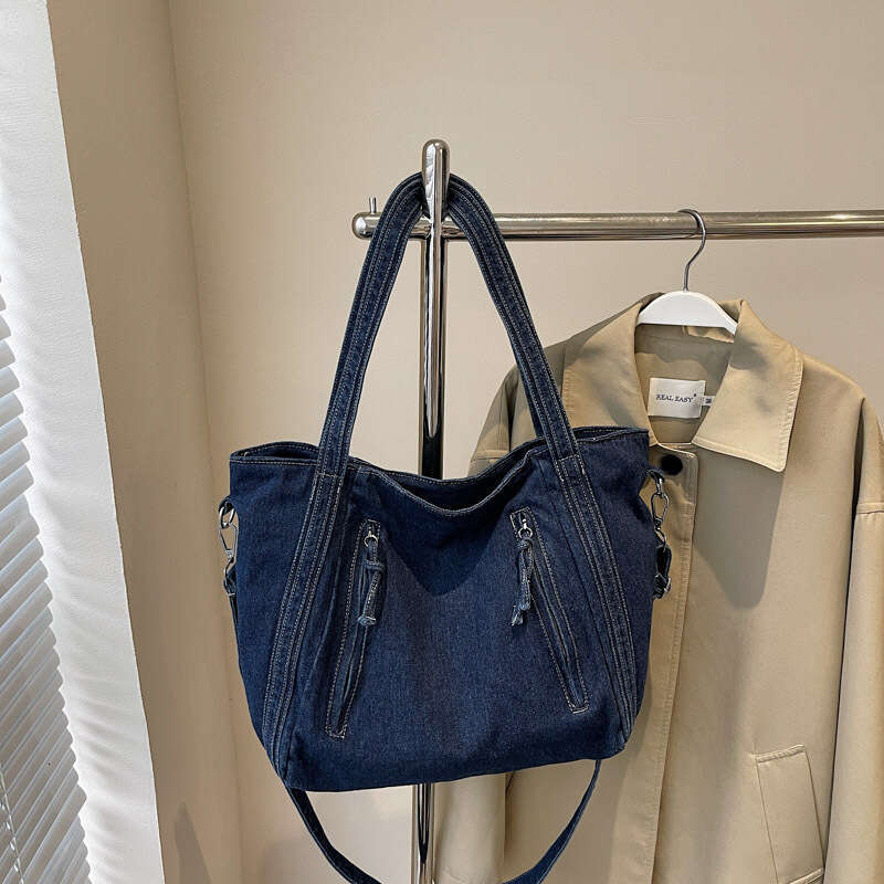 Denim Bags Designer Women for Women 2025 New Trendy Korean and Japanese Style Shoulder Large Capacity Crossbody Commuter Handbag Tote Bag