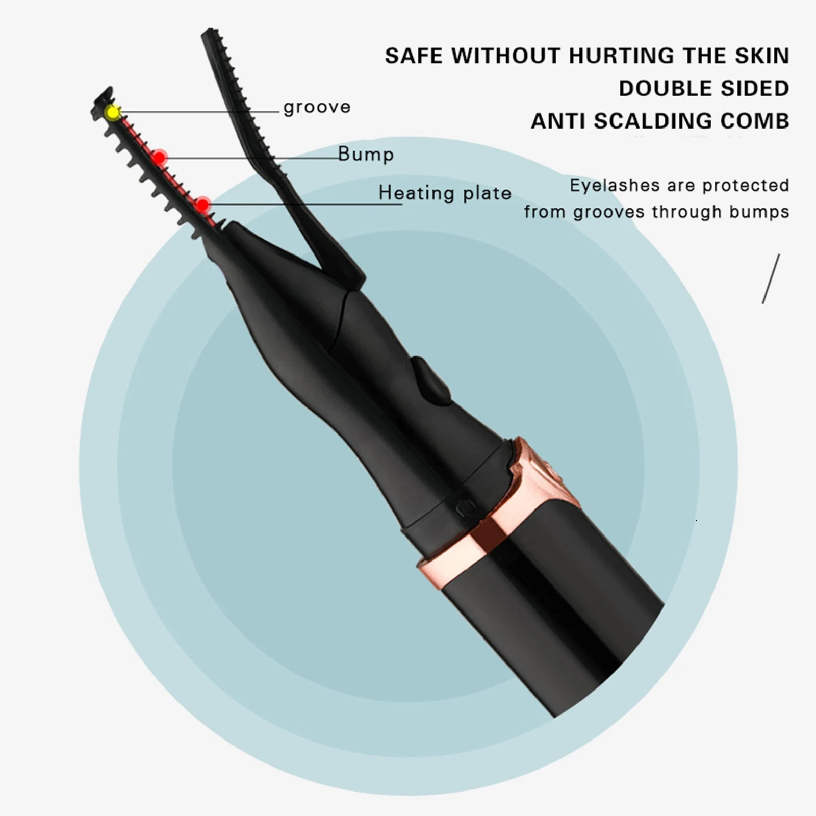 Electric Eyelash Curlers Rechargeable 3 Heat Modes Fast Heating Handheld Eyelash Curler Ideal Gift for Women Girlfriend 250813