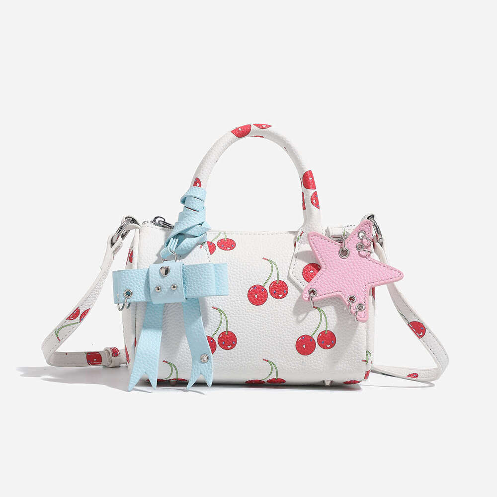 Women's Handbag Printed Single Shoulder Bowling Bag 2025 New Style Retro Fashion Underarm Strap Bag