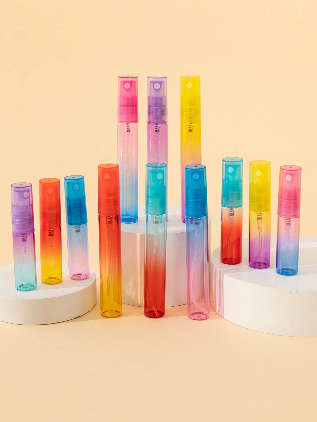 High quality 63660 pcs 4ml 8ml gradient color glass perfume spray bottle premium mini travel carry perfume dispenser bottle 250813