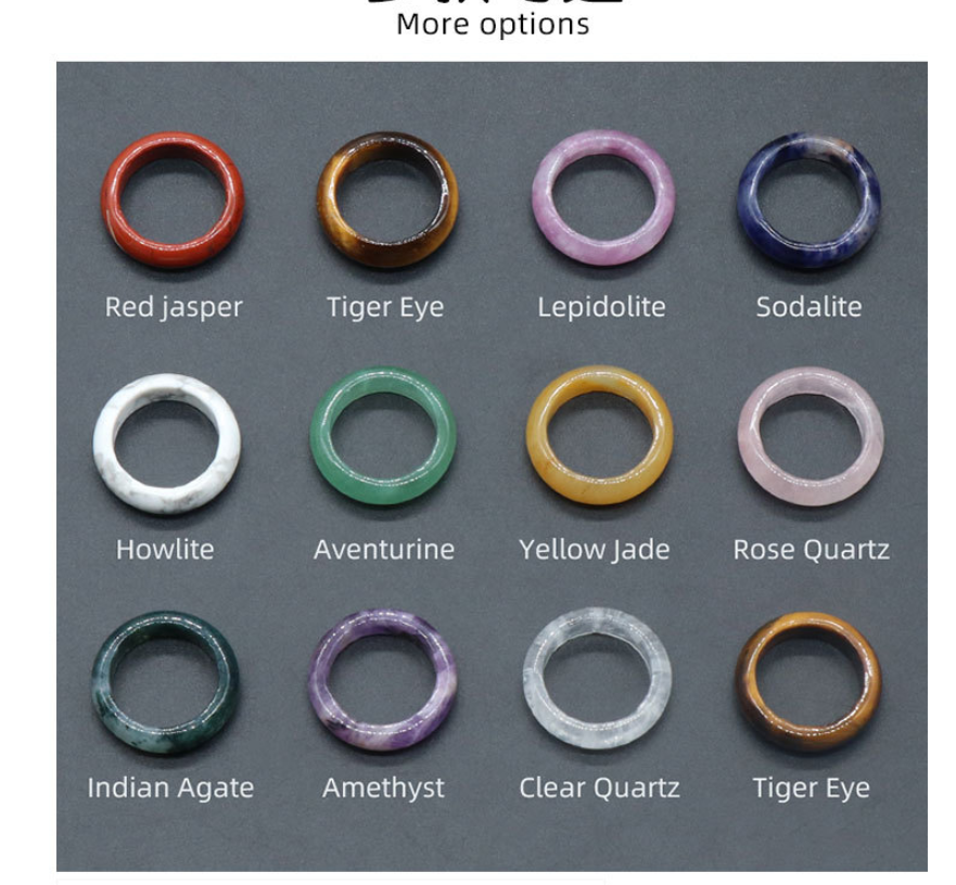 Band Rings Jewelry 100pcs/lot Wholesale Multi Color Ring Colorf Natural Agate Gemstone Finger Rings Couple Wedding Engagement Mens