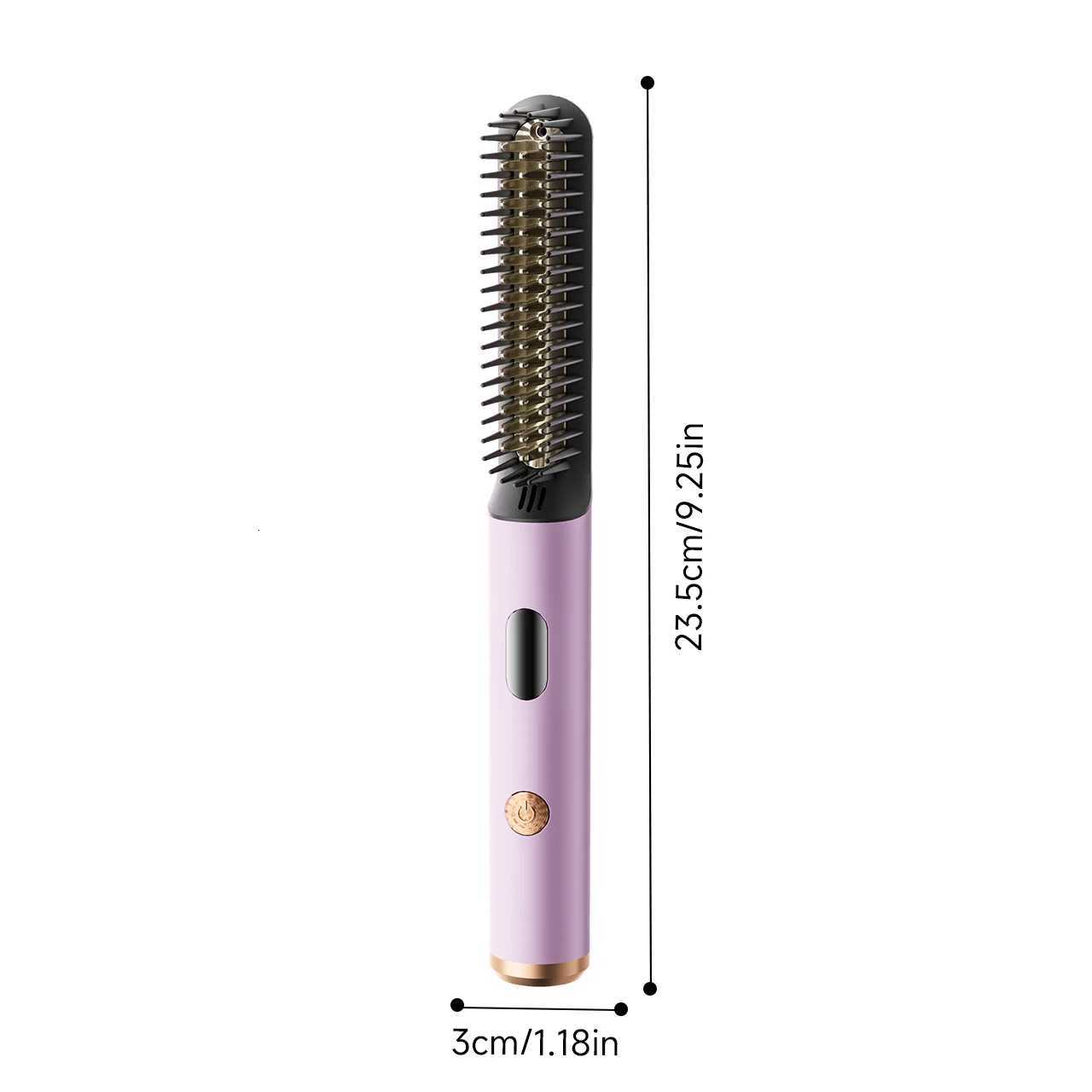 Professional Hair Straightener Comb-3000W Negative Ion 3 Temperature Settings PTC Fast Heating Essential Oil Coating for Frizz-Free W250814