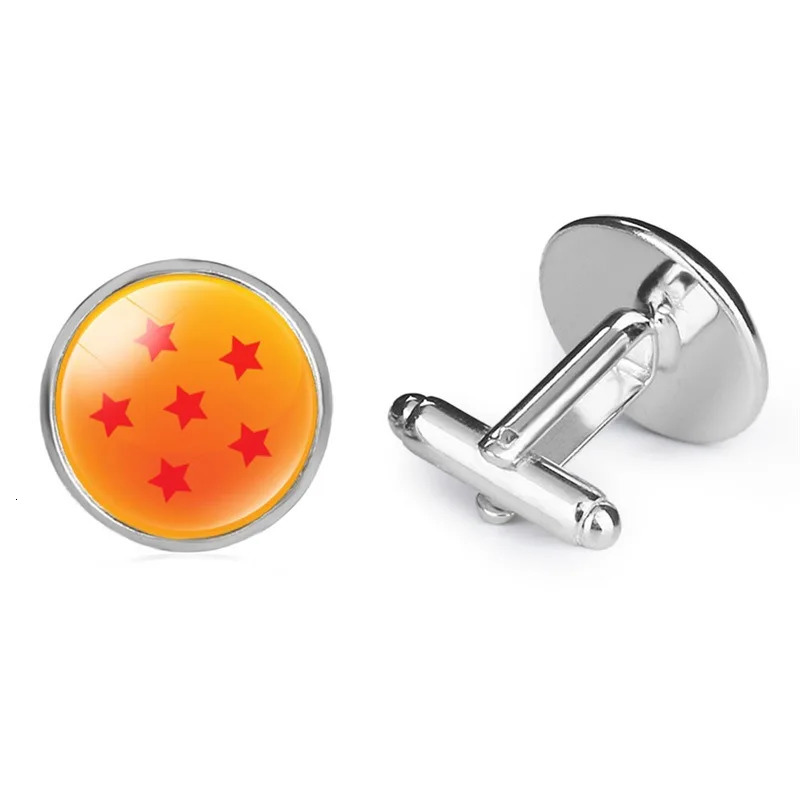 FIMAODZ Anime 7 Stars Balls Cufflinks for Mens High Quality Glass Cabochon Exquisite Male Shirt Cuff Links Wolf Dragon Buttons 250812