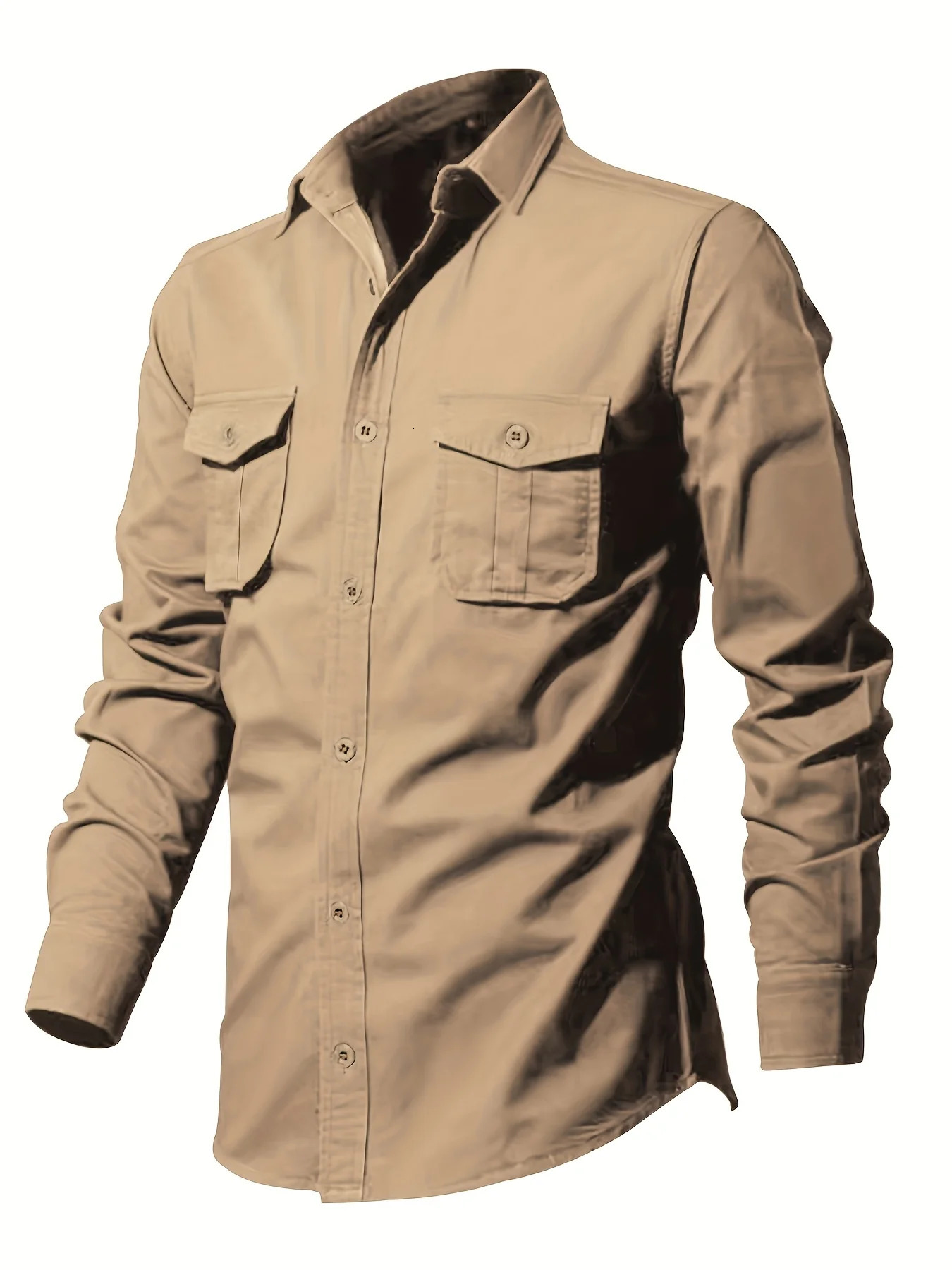 spring and autumn mens coats workwear lapels long-sleeved tops and loose casual jackets 250813