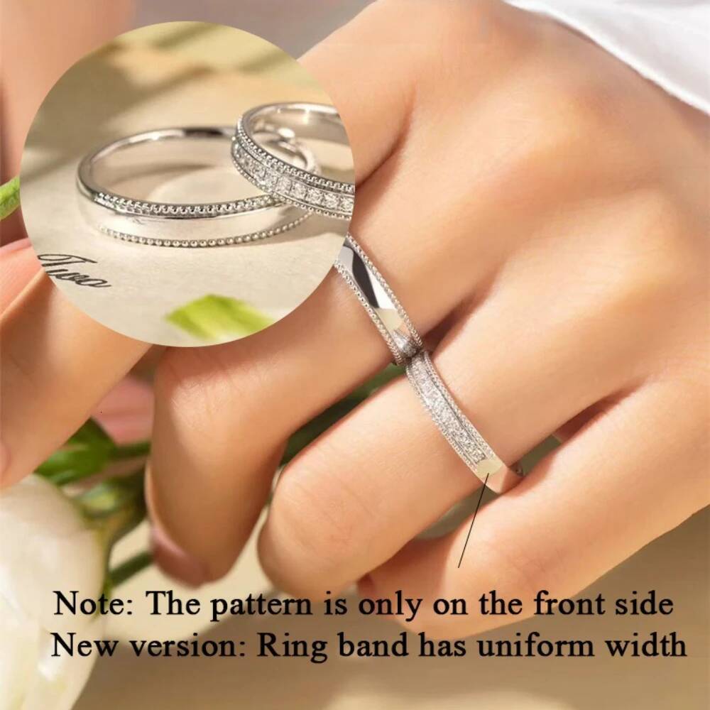 NKHOG Real Moissanite Rings Couple Set For Women Men 925 Sterling Silver Wedding Engagement Band Lab Diamond Gifts Jewelry GRA