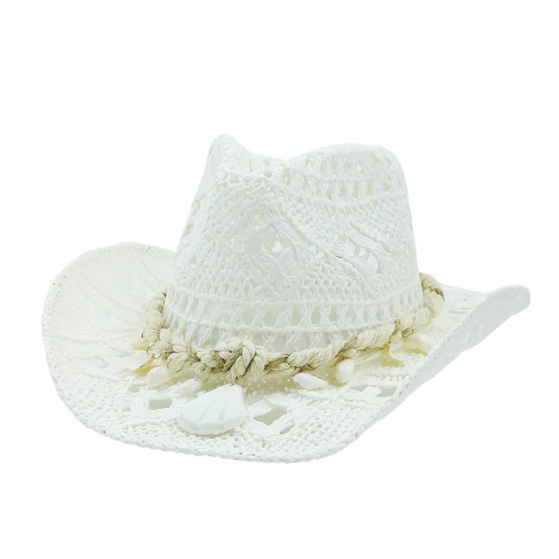 Men Western Cowboy Straw hat women Fashion Large Brim red straw hat Party Outdoor summer cowgirl Sun Jazz Hat sombrero vaquero 250813