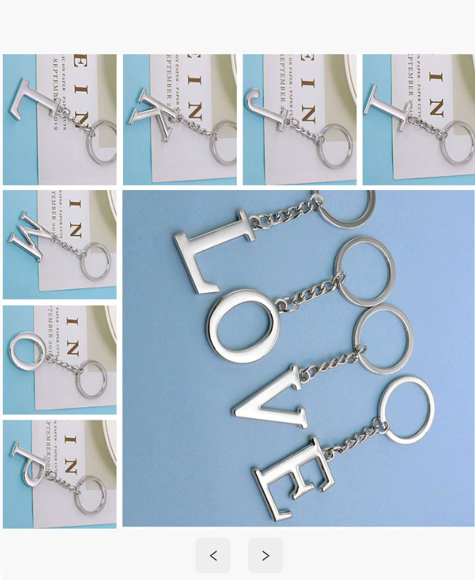 Key Rings Jewelry Diy A-Z 26 Letters Keychains Stainless steel Car Ring Men Women Charm Gift Chain Party Customized small gift keychain, personal name