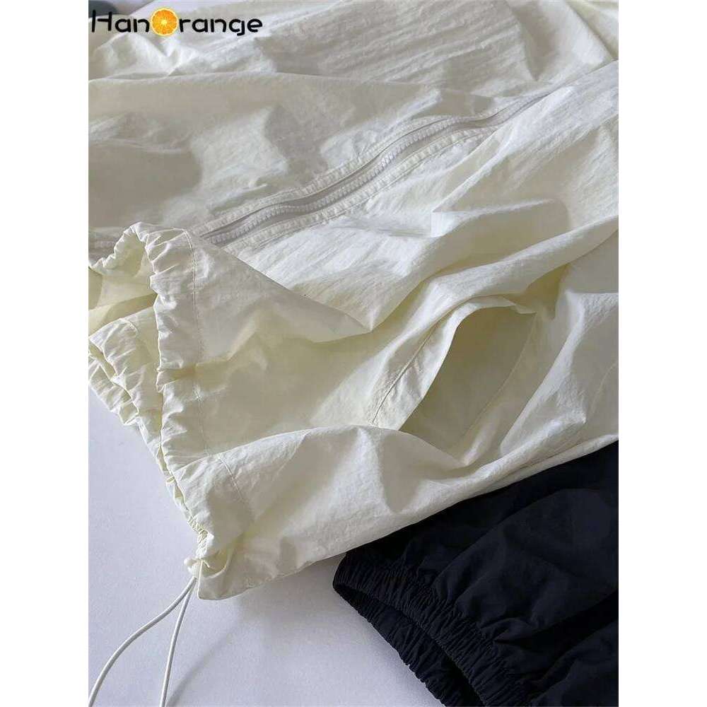 Designer Clothing 2025 Hanorange 2024 Summer Light Transparent Hooded Zipper Sunscreen Women Loose Silhouette Thin Long Sleeve Jacket Female'