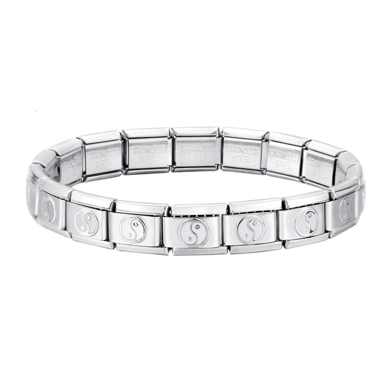 High Quality Fashion WomenS Bracelet Stainless Steel Bracelet Jewelry 9mm Wide Italian Elastic Charm Birthday Gift 250812