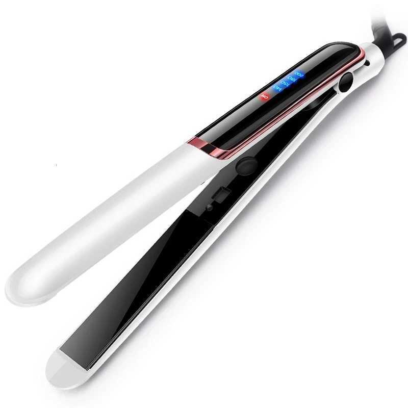 2-in-1 Ceramic Hair Straightener Fast Heating Dual Voltage 110V-220V Wet Dry Use Auto Styling Tool W250814
