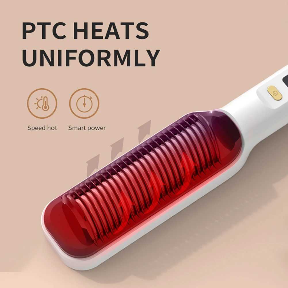 Electric Hair Straightener Comb Hair Brushes Straight Comb Smoothing Hair Styler Anti-Scalding Hairbrush Styling Tool W250814