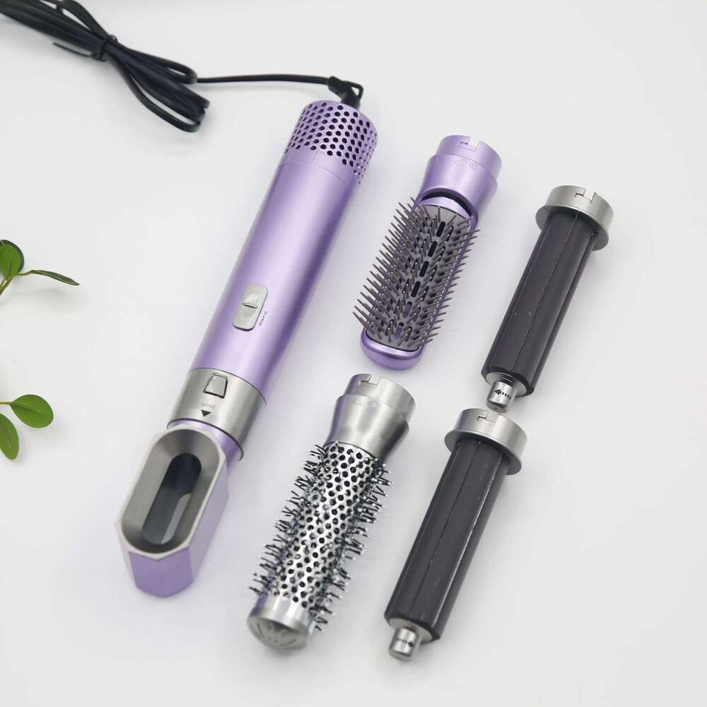 5-In-1 Hot Air Brush Automatic Curling Iron Dual-Use Big Curl Styling Set Hair Dryer