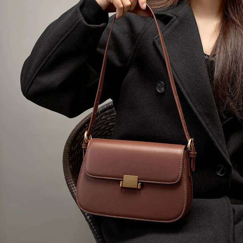 Underarm Genuine Leather Women s New Spring Summer Fashion Tofu Bag Single Shoulder Crossbody bag