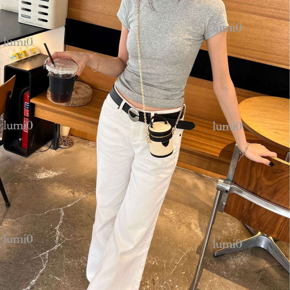 Donkey House Same Style Fortune Mini Bucket First Layer Cowhide Exquisite Coin Purse Red Fashion Earphone Storage Bag