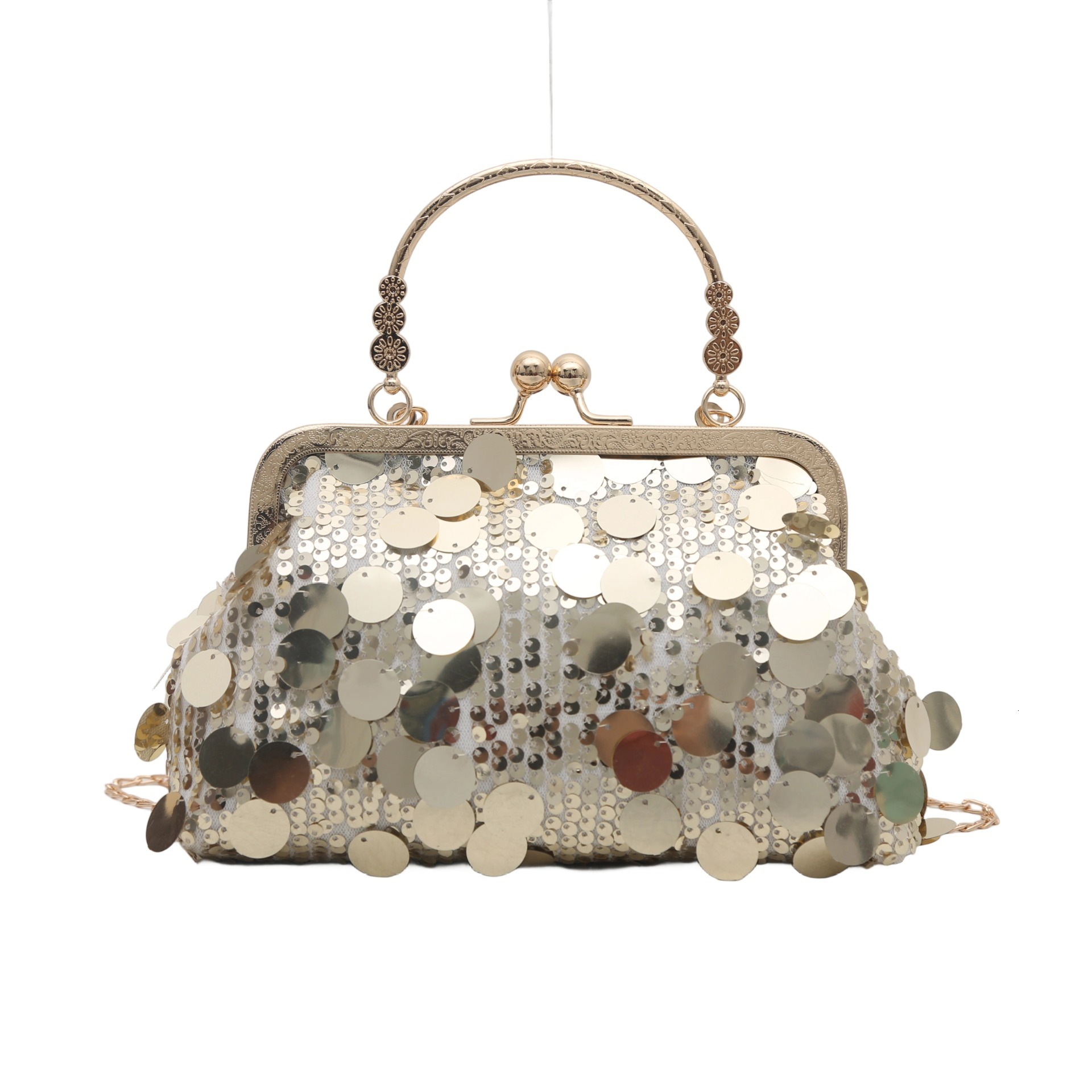 Luxury Brand Designer Bag Niche Design Sequin Bag For Women 2025 Summer New Versatile Shoulder Crossbody Bag High-End Chain Shell Bag