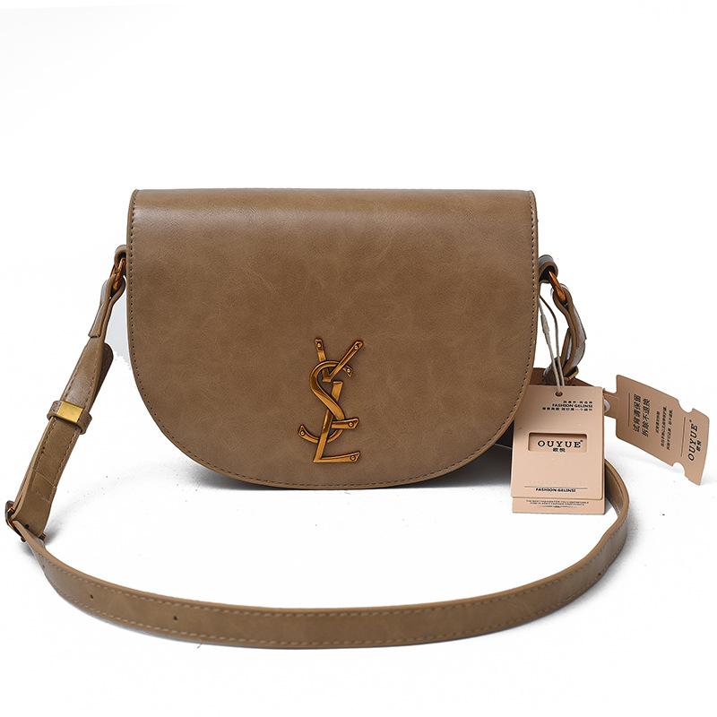Designer bag free shipping hot Light luxury outdoor casual saddle bag simple and versatile high-capacity shoulder bag