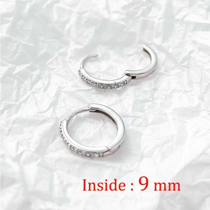 2PCS Stainless Steel Minimal Crystal Zirconia Hoop Earrings Gold Silver Color Small Huggie Cartilage Earring Piercing Jewelry XJ250814