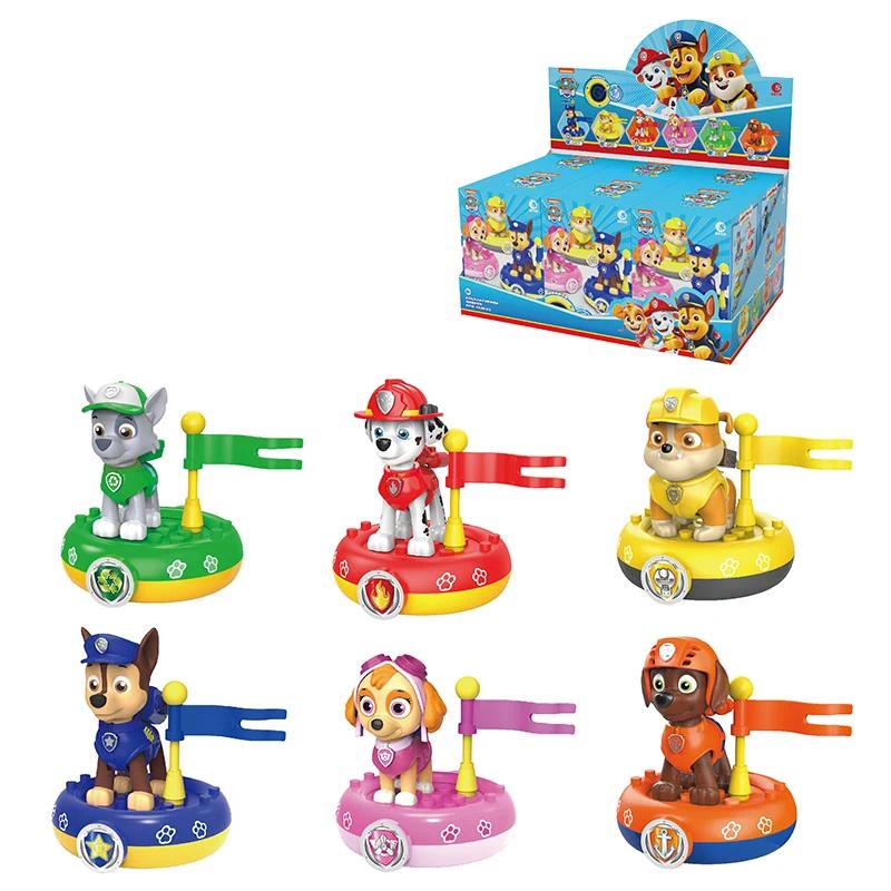 Kawaii Blind Box Authentic PAW PATROL Marshall Chase Skye Building Block Blind Box 6 Style Transformed Toys Children's Doll Gift
