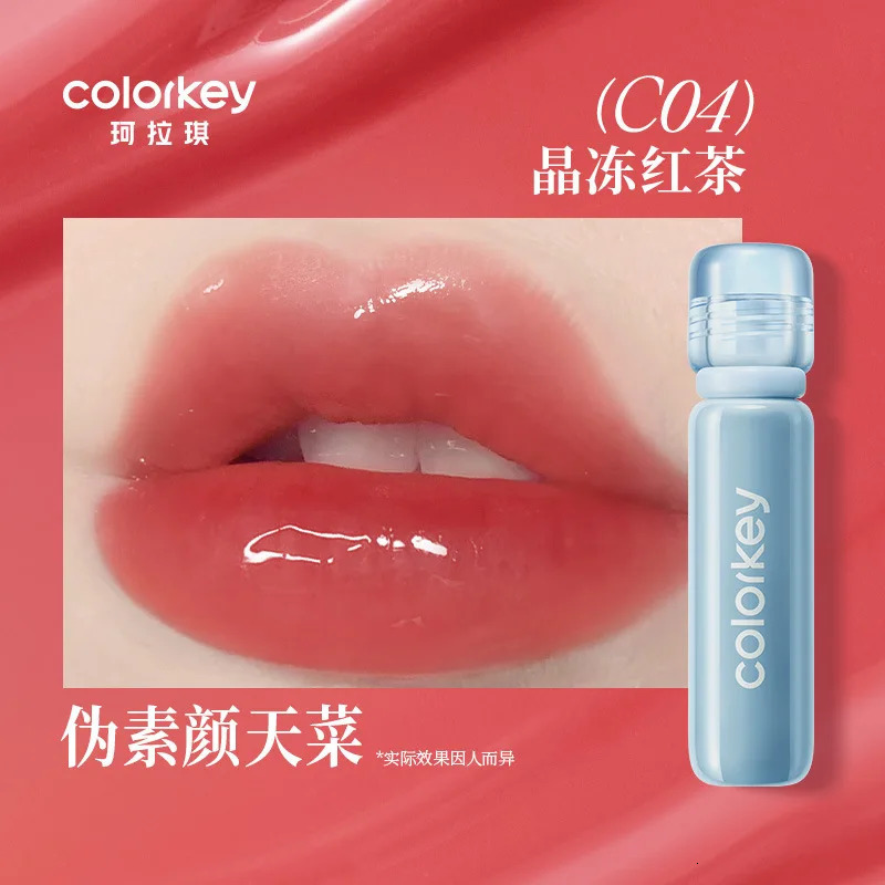 Colorkey Ice Diamond Lip Paint Lip Glaze Glass Lips Transparent Non-sticky Mirror Water Glossy Lipstick Lips Makeup Cosmetics 250812