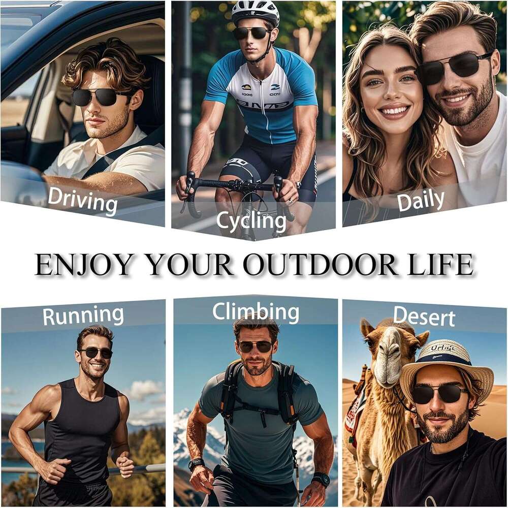 Dormiro AI Smart Glasses with 150+ Languages Real-Time Translation Nano IPX7 Waterproof Polarized Bluetooth Sunglasses Men Touch Control UV Protection
