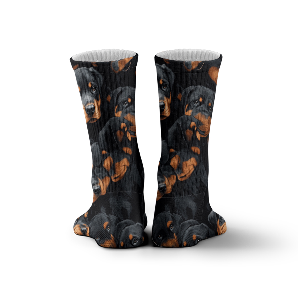 Cute Rottweiler Puppy Collage Unisex Tube Designer SocksC144