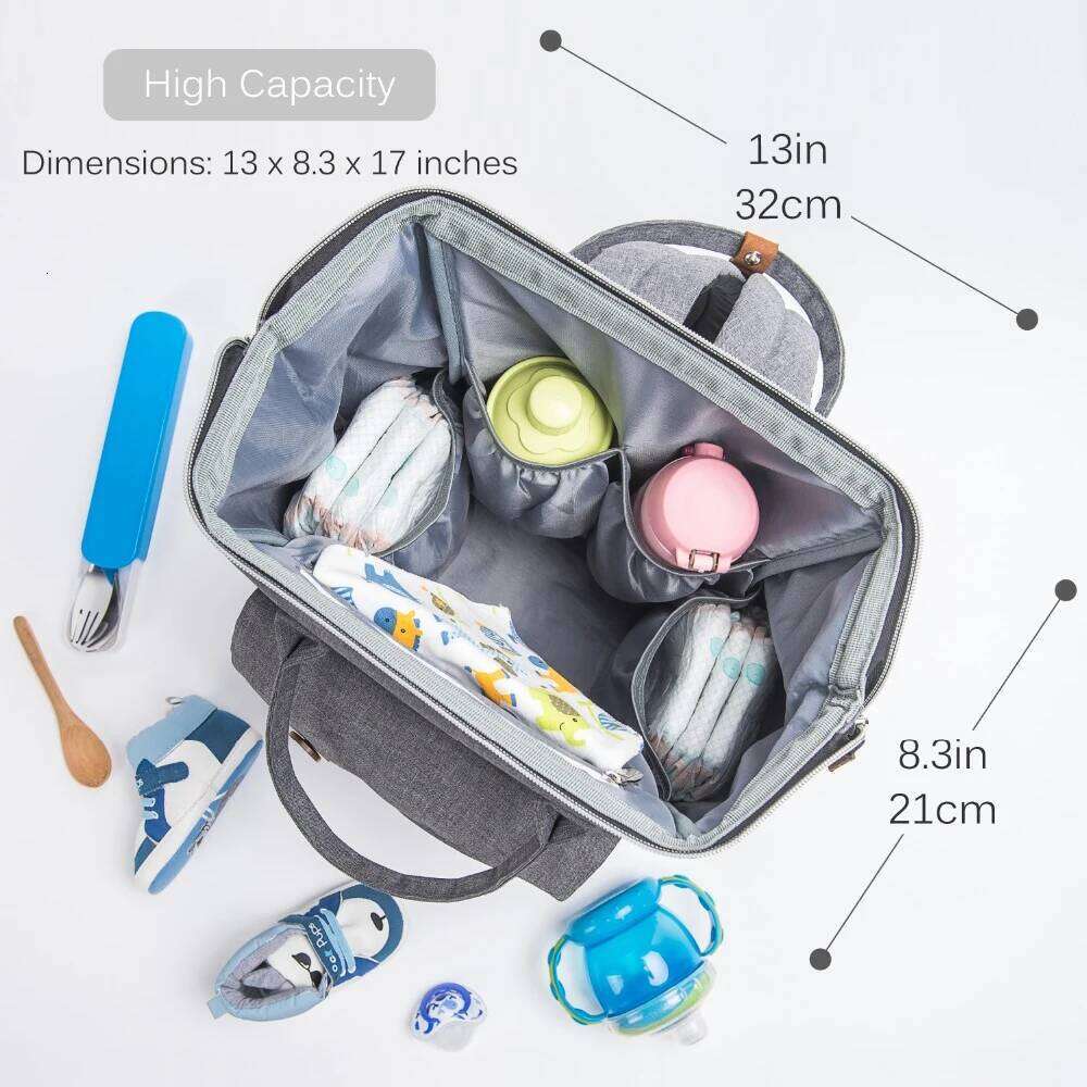 Fashion Maternity Diaper Backpack Baby Care Large Capacity Travel Nappy Bag for Stroller with Changing Pad