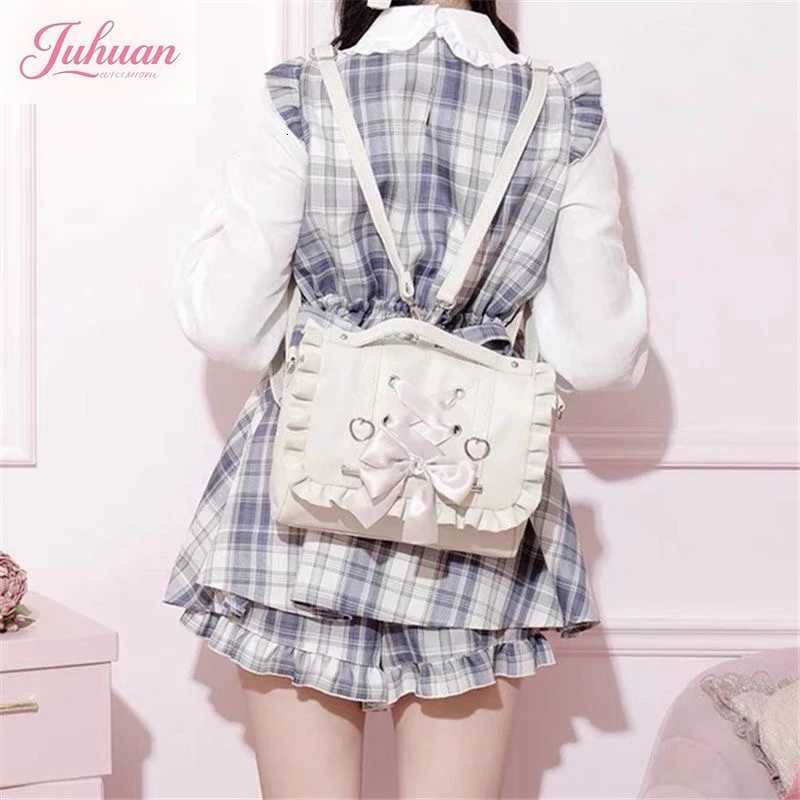 Mine Department Lolita Womens Bag Bow Control Strap Love Handbag Sweet Cute One Shoulder Oblique Span Womens Student Backpack XJ250814