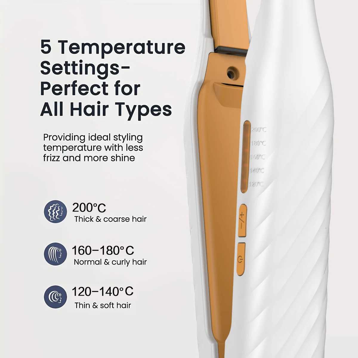 European Plug Mini Straightener - Portable Lightweight Easy to Operate Ceramic Coated Hair Straightener Quick Heating W250814