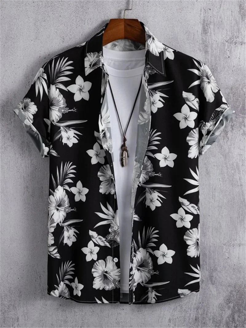 Hawaiian 3D Coconut Tree Top Mens Summer Beach Casual Clothing Street Outdoor Party Shirt Loose Breathable 250804