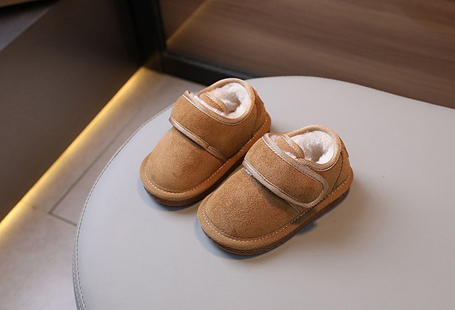 2024 New Winter Baby Snow Boots Warm Plush Little Boys Shoes Kidsnest Non-slip Fashion Toddler Girls Boots Sizes 15-19