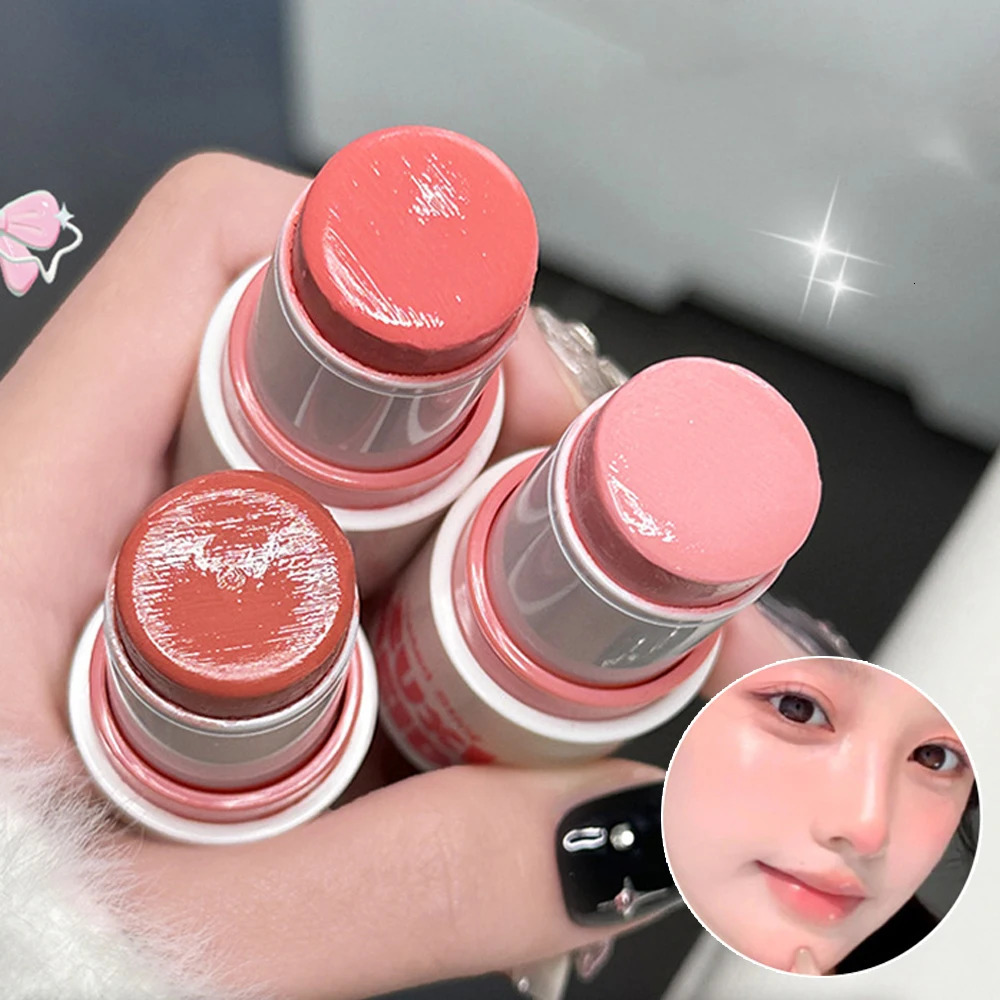 Water Light Rouge Blush Stick Cream Smooth Cheek Tint Monochrome Nude Blusher Natural Pink Orange Brighten Face Contour Makeup 250813