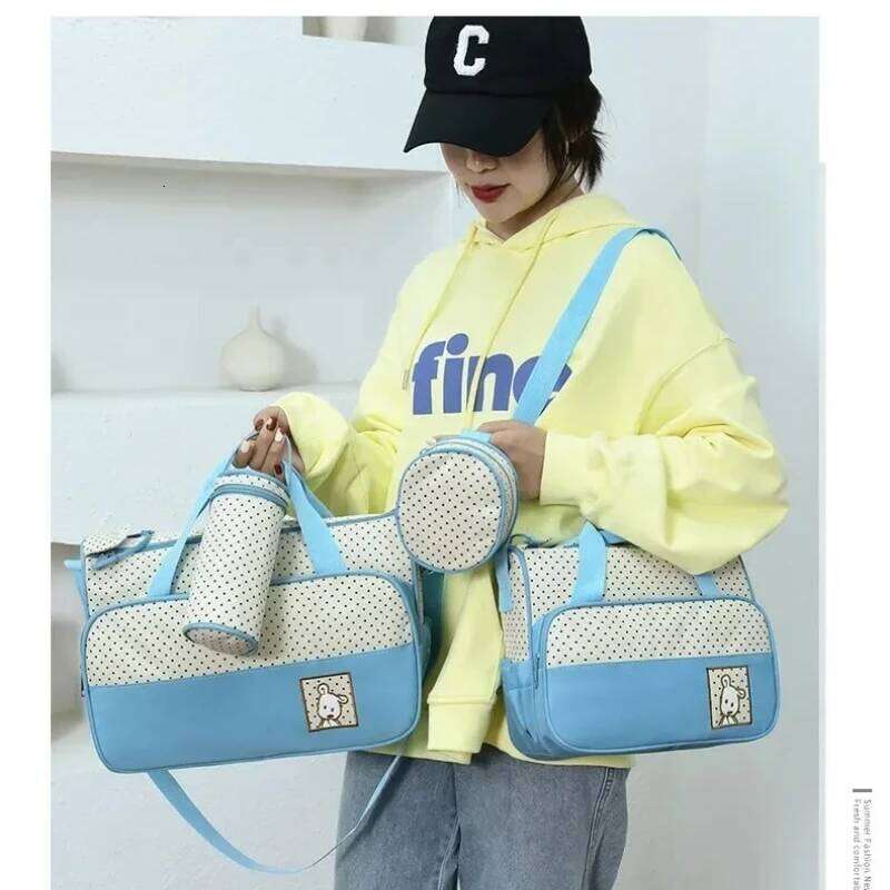 5pcs/set for Mom Multipurpose Travel Stroller Organizer Large Capacity Mommy Baby Diaper Bag Newborn Accessories