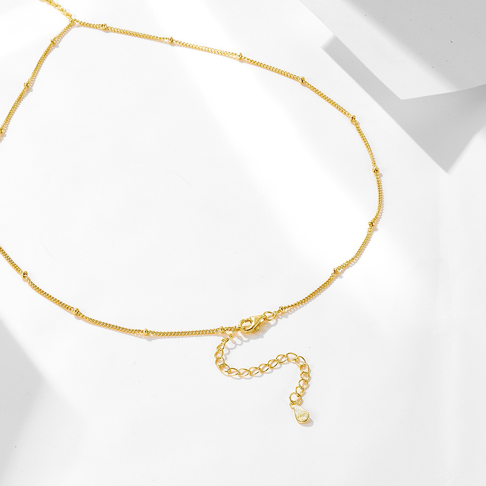 S Pure Sier Y-Type Natural Cultured Pearl Clavicle for Women Simple Fashion Long Tassel Chain Sweater Necklace