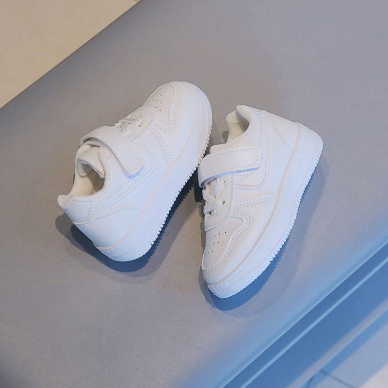 Toddler Baby Kids Fashion Design Walking Shoes Sneakers White Non-slip Casual Shoes Kidsnest Boys Girls Board Shoes Size 21 - 32 K0633