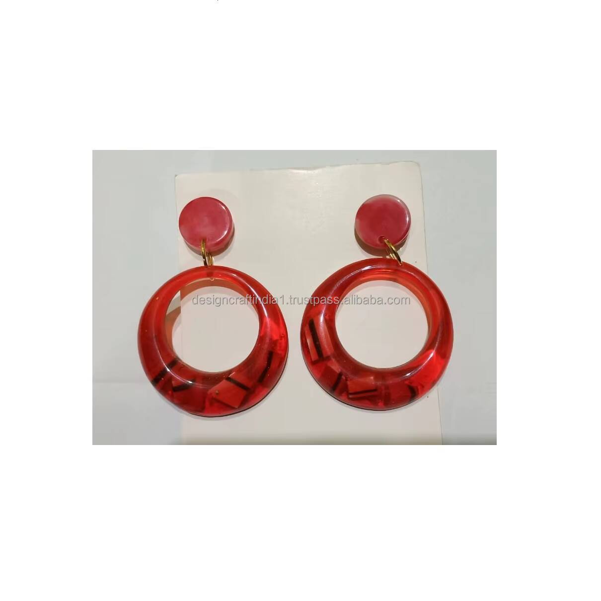 High-Quality for Women Red Fashion Resin Earrings Price