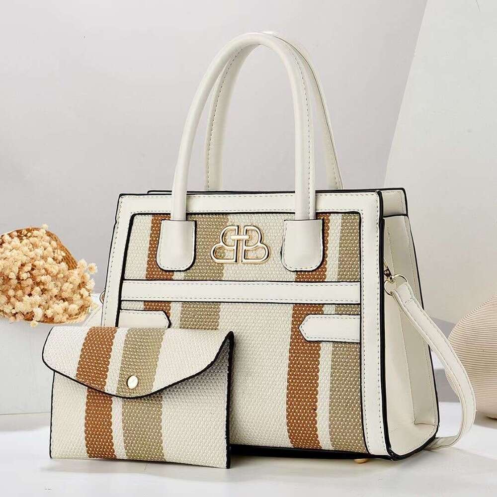 Women's Fashion Versatile Large Capacity Mother-Daughter Handbag Trendy Textured Single Shoulder Bag