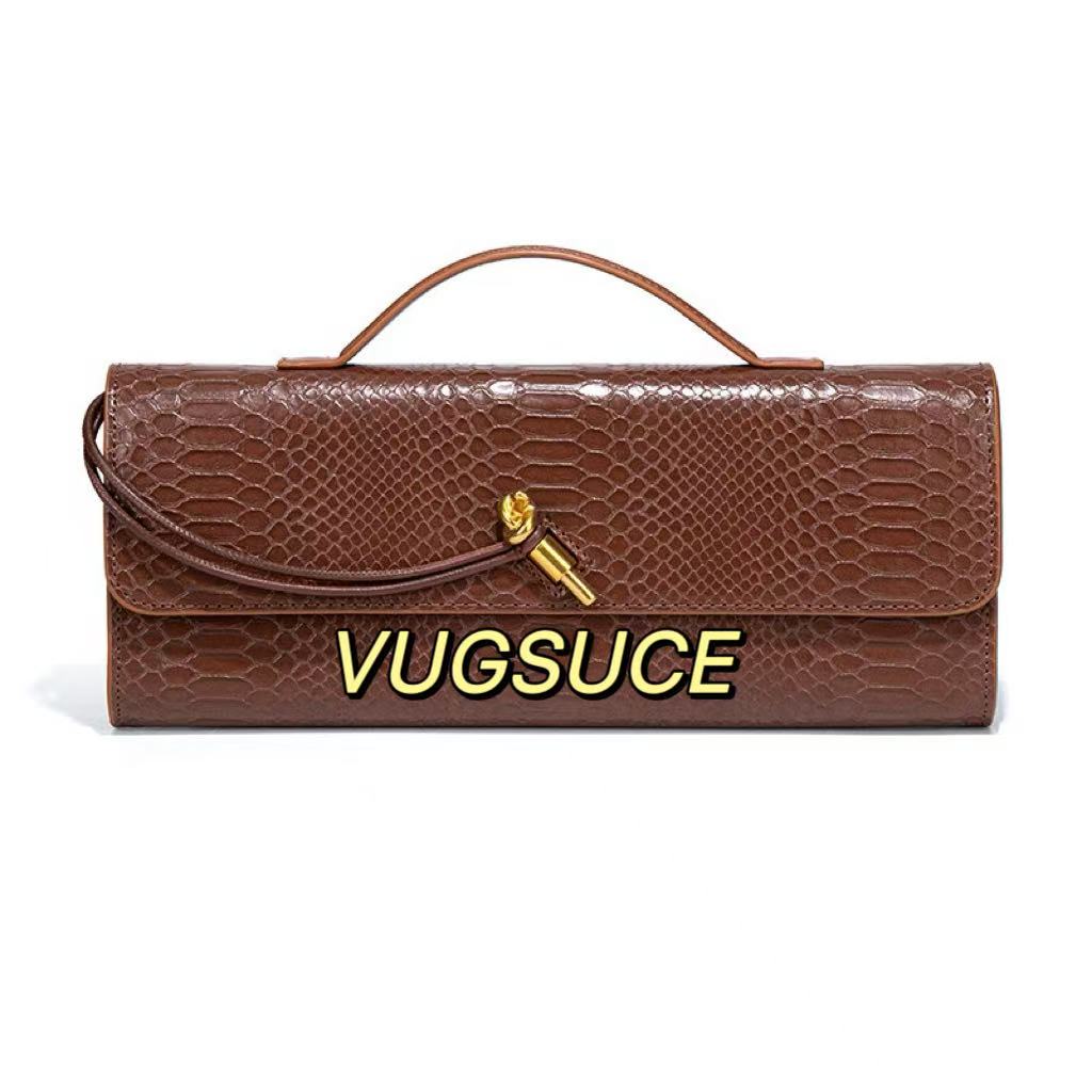 High-End Handheld Evening for Women, Horizontal Trendy Stone Pattern Baguette Bag, Niche Single Shoulder Crossbody Bag sense Knitted short sleeves