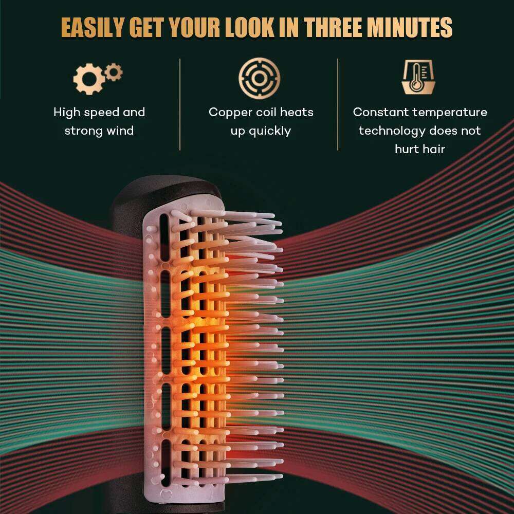 NEW Comb Hot Air For Roller Blow Dryer Ionic Straightening Brush Quick Dry Hair Curler Curling Iron