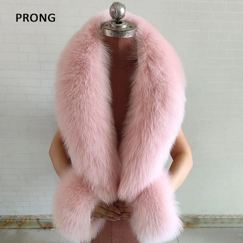 Natural Fur Scarf Custom Size Fox Fur Collar And Cuffs Set for Coat Winter Neck Warmer Fur Shawl Women Furry Scarves 250808