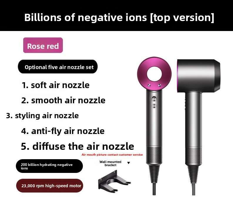 Top High-Speed Hair Dryer Salon Home Use High-Power Negative-Ion Leafless Hollow